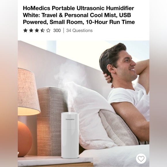 Homedics Portable Ultrasonic Humidifier NIB - Picture 10 of 11